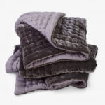 Washed Velvet Quilted Throw Blanket