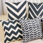 Zig-Zag Print Cushion Cover