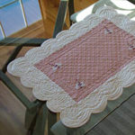 Aragonimports Sonia Ivory French Boutis Quilted Placemats