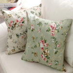 Cotton Floral Print Cushion