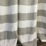 Linen Broad Stripe Curtains - Feather Gray