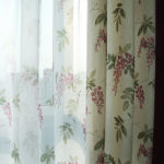 Linen Canvas Delicate Floral Curtains
