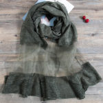 Croft and Barrow Floral Black Scarf Wrap Light
