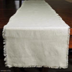 Fringed Edge Linen Table Runner