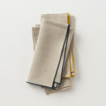 Contrast Color Edge Linen Napkin