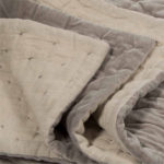 Pale Grey Velvet Throw
