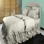 Linen Duvet Cover with Frill