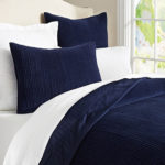Velvet Channel Quilt & Shams - Twilight